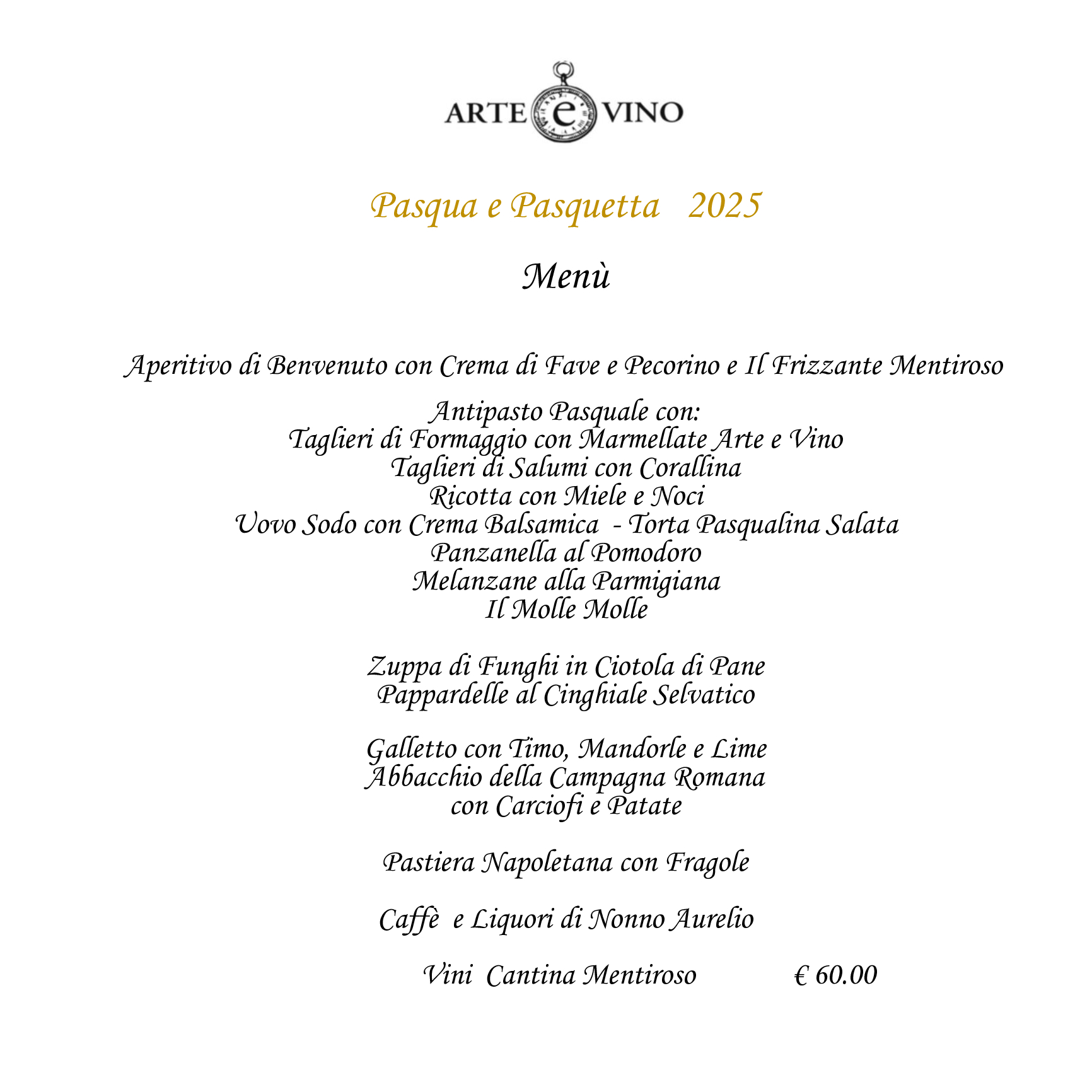 menu ristorante